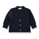 1+IN THE FAMILY 2PC STRIPE ON ARM CARDIGAN WITH PANTS SET